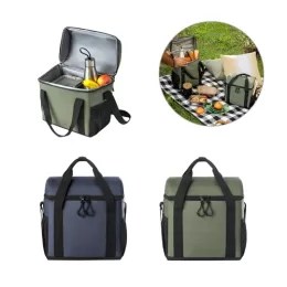 Bolsa Térmica Almofadada 600D Ripstop em Poliéster Reciclado (100% rPET) SP92184