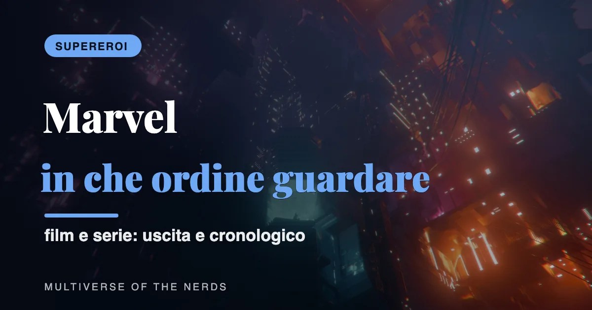 Copertina della guida all'ordine di visione dei film e delle serie Marvel