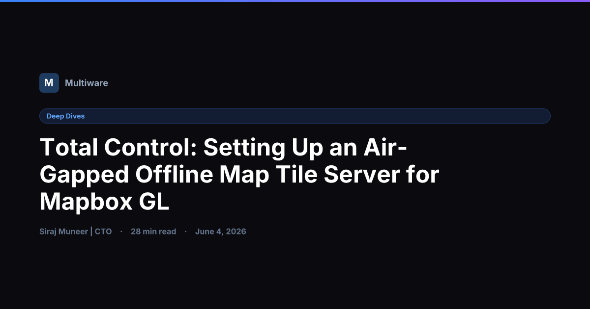 Total Control Setting Up An Air Gapped Offline Map Tile Server For Mapbox Gl 2026.