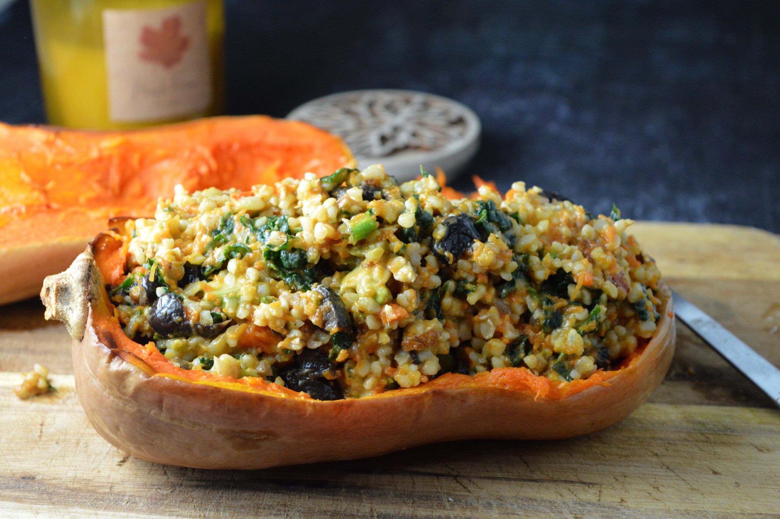 Bulgur Wheat Stuffed Squash