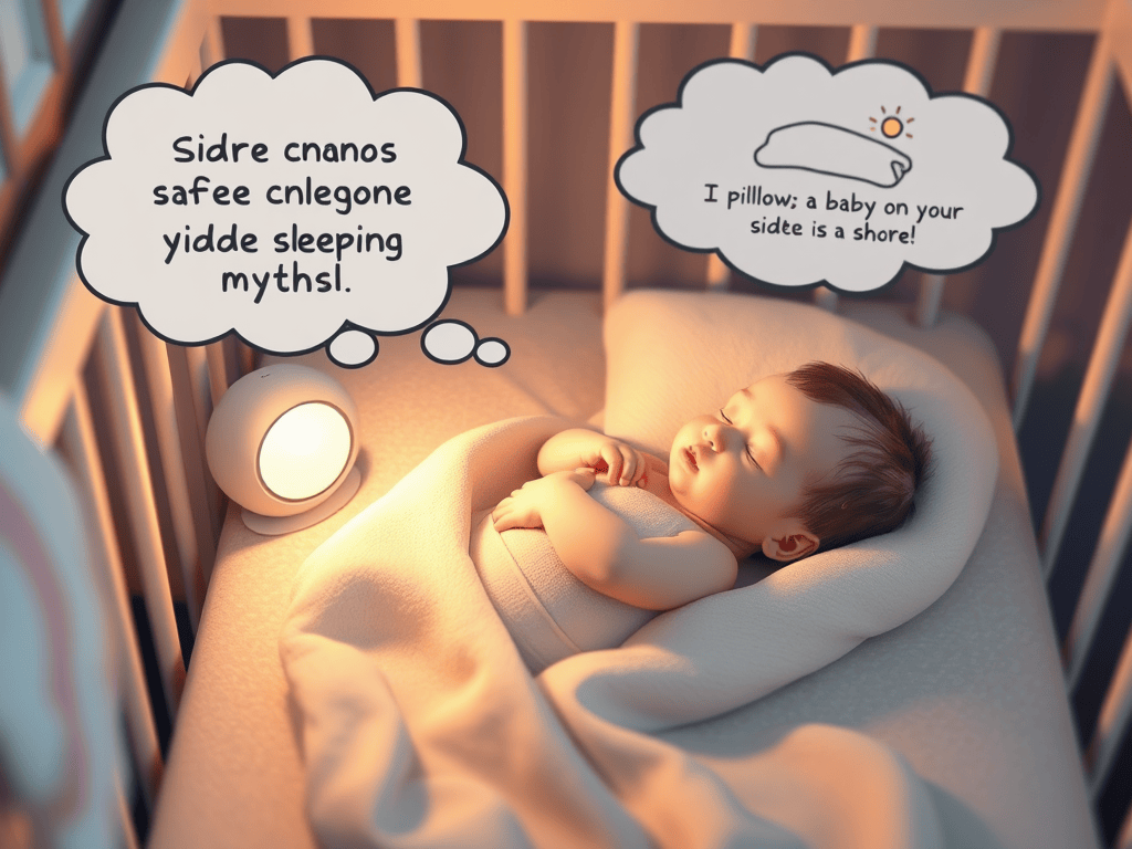 What are the common misconceptions about side sleeping for babies?