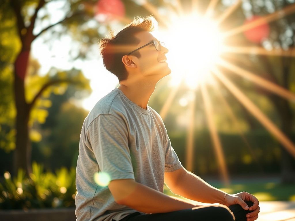 Proper posture and time spent in sunlight promote good mood