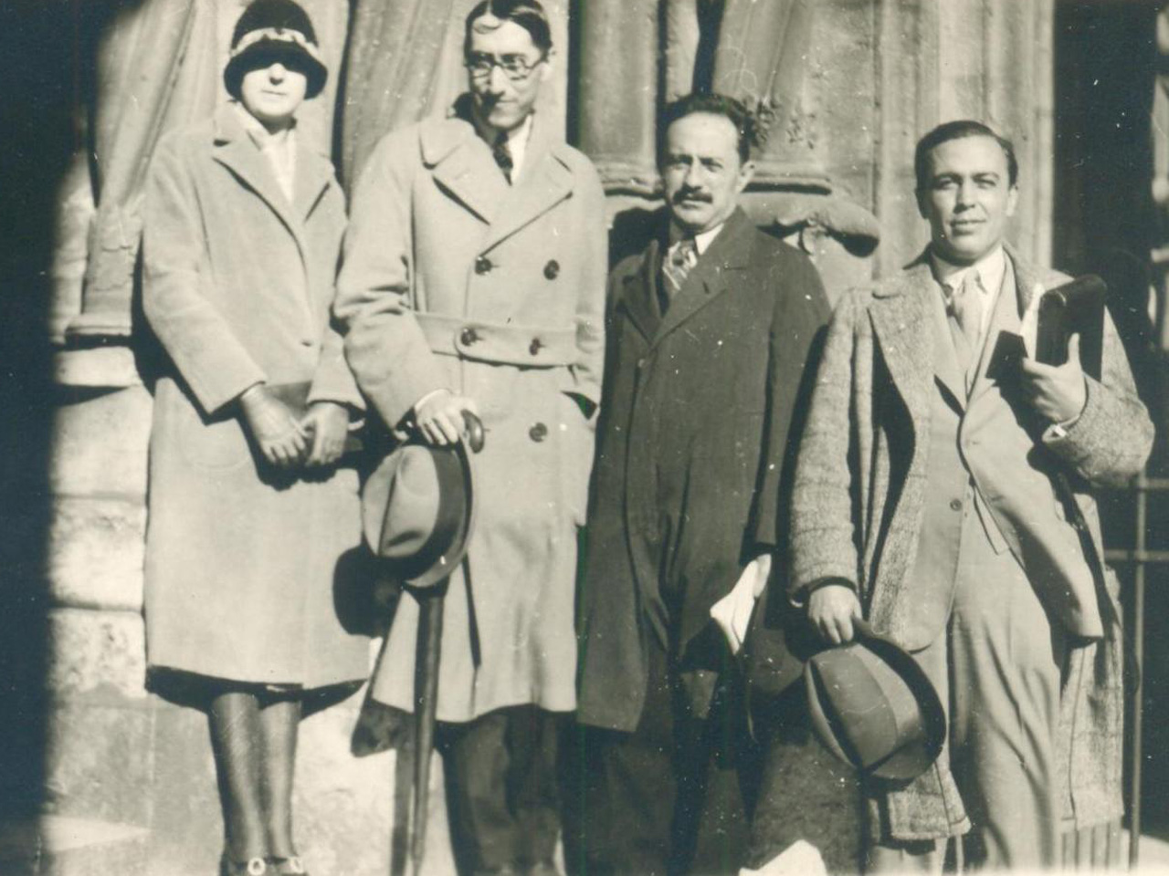 Lidia Torres de Gómez Morin, Miguel Palacios MAcedo, José Vasconcelos y Manuel Gómez Morin, Londres, Reino Unido. Foto ITAM