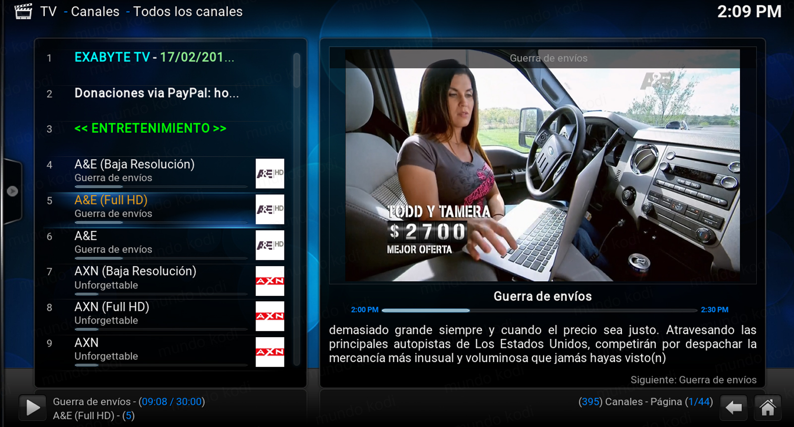Lista PVR Exabyte TV Con Guia y Logos [Antes PlayKodi] Mundo Kodi