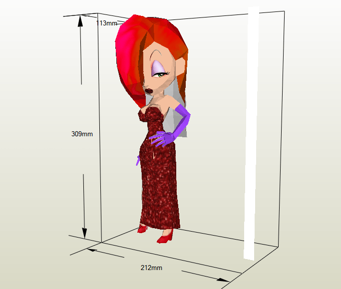 Jessica Rabbit papercraft