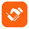 onboarding-icon copy A square that displays an icon of people shaking hands.