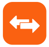 transfer easy base-01 copy A square that displays an icon of two arrows facing opposite directions.