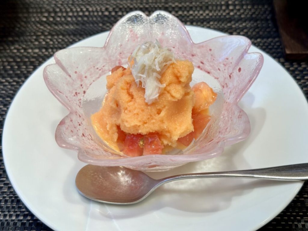 割烹濱_トマトのシャーベットサラダ