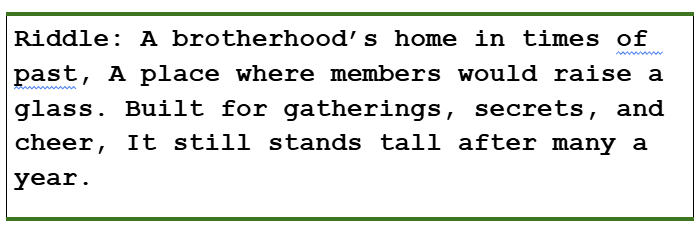 Murphysburg Treasure Hunt clue graphic 11