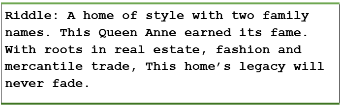 Murphysburg Treasure Hunt clue graphic 4