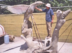 Escultura en proceso de creacion.