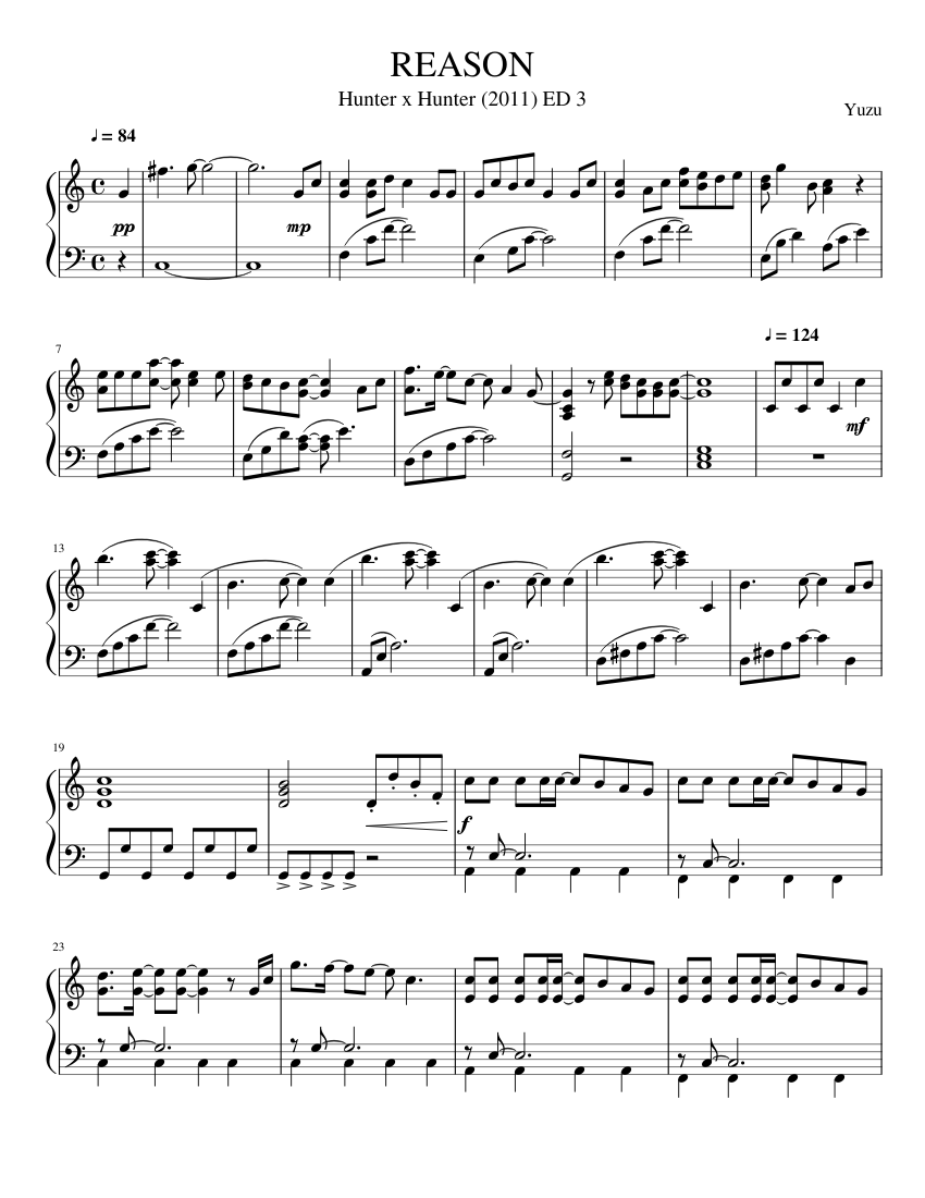 Hunter X Hunter Ed 3 Reason Piano Sheet Music For Piano Solo Musescore C F Cm G B E C Am F G Bm Em A Gm Fm A Chords for Hunter X Hunter The Last Mission Original Soundtrack - lamento for Piano with song key BPM capo. Hunter X Hunter Ed 3 Reason Piano Sheet Music For Piano Solo Musescore High-Resolution PDF Downloads Available In Any Key.