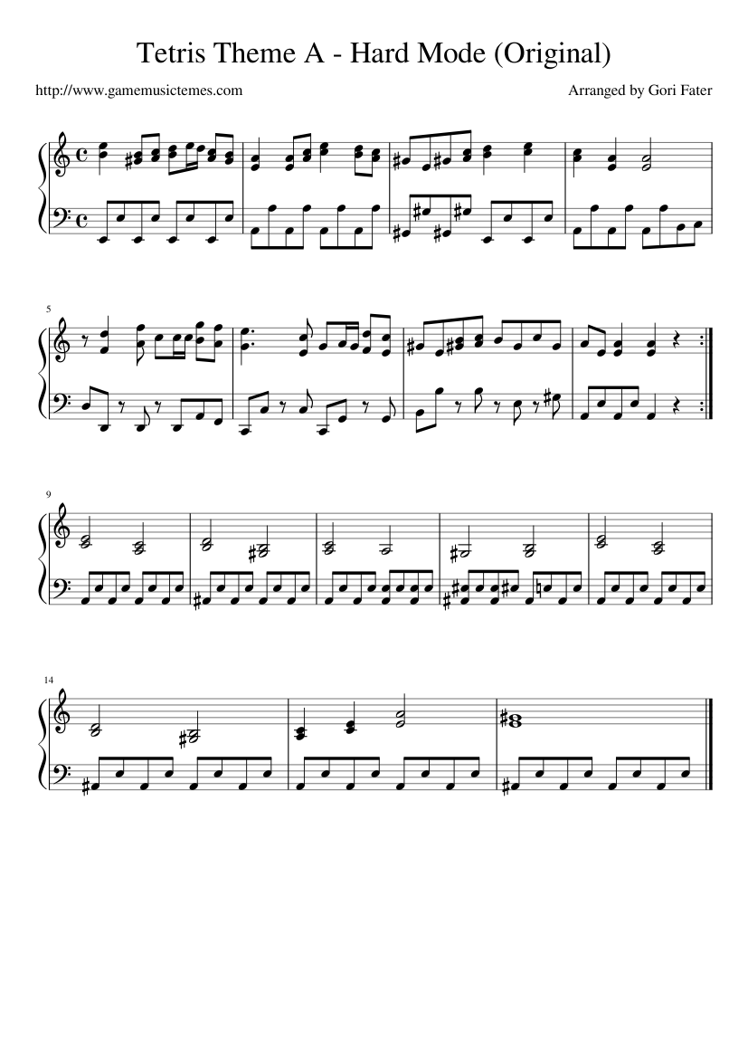 picture Tetris Noten Pdf musescore com