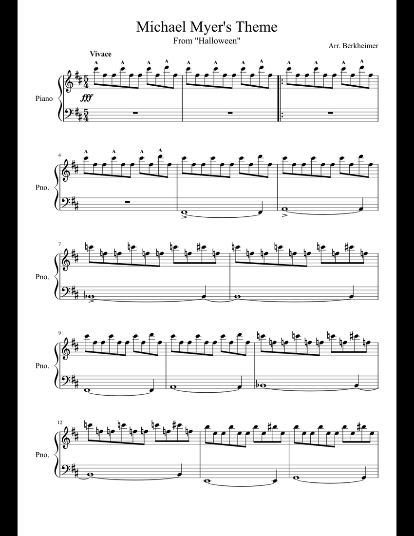 pic Halloween Theme Song Piano Sheet Music musescore com