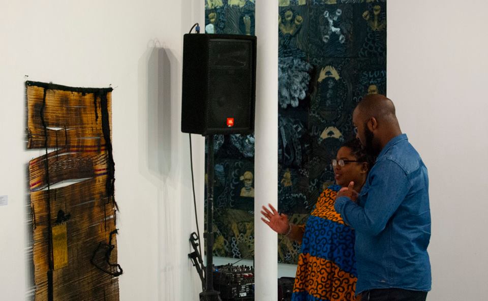 Thina Dube at the opening reception