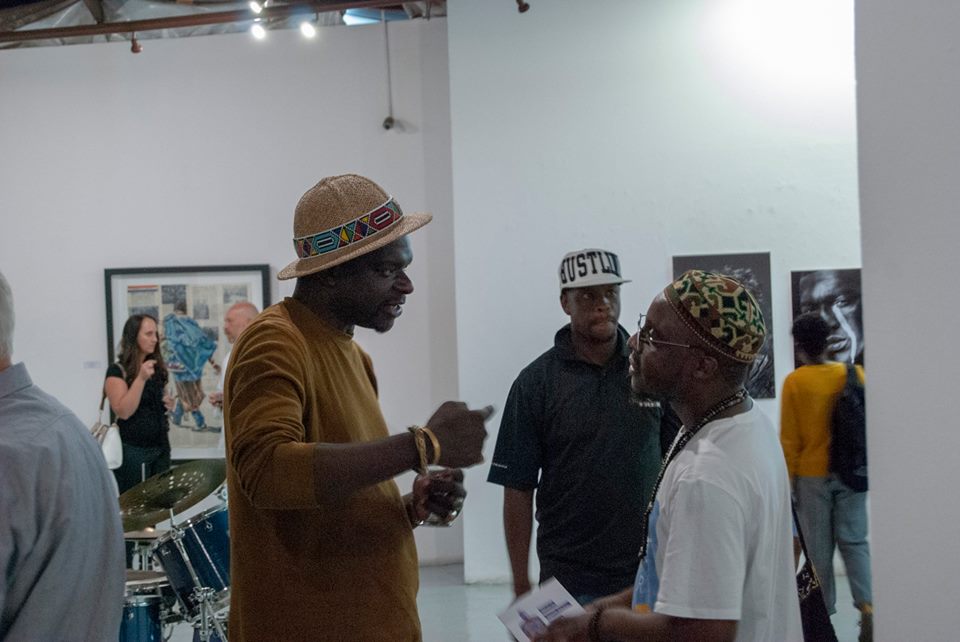 Ronald Muchatuta with Sindiso Nyoni at the opening reception