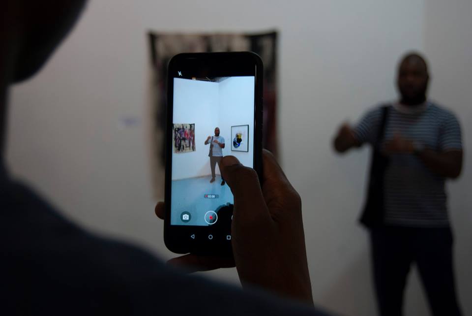 Thina Dube during an artist walkabout