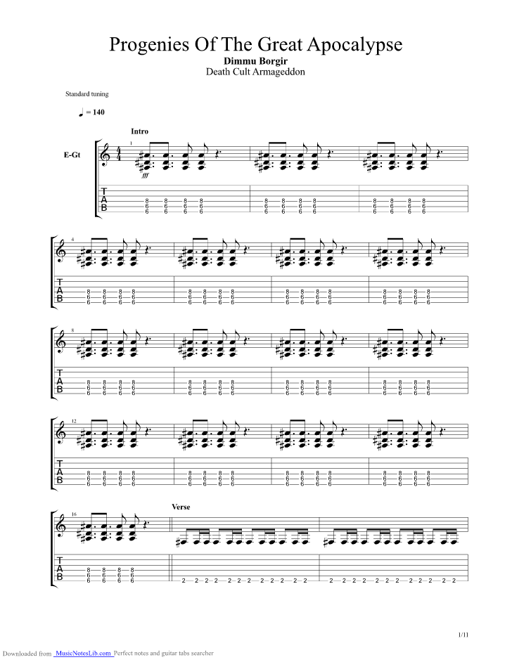 Progenies Of The Great Apocalypse Guitar Pro Tab Dimmu Bir Musicnoteslib Progenies Of The Great Apocalypse Guitar Pro Tab Dimmu Bir Musicnoteslib