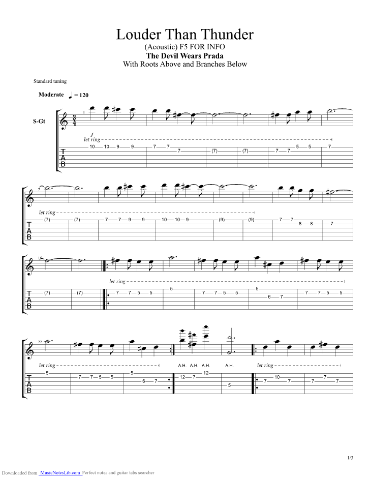 Goats on a boat · the devil wears prada. Louder Than Thunder Guitar Pro Tab By The Devil Wears Prada Musicnoteslib Com