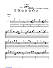 Shine on you crazy diamond acoustic pink floyd cover. Echoes guitar pro tab by Pink Floyd @ musicnoteslib.com