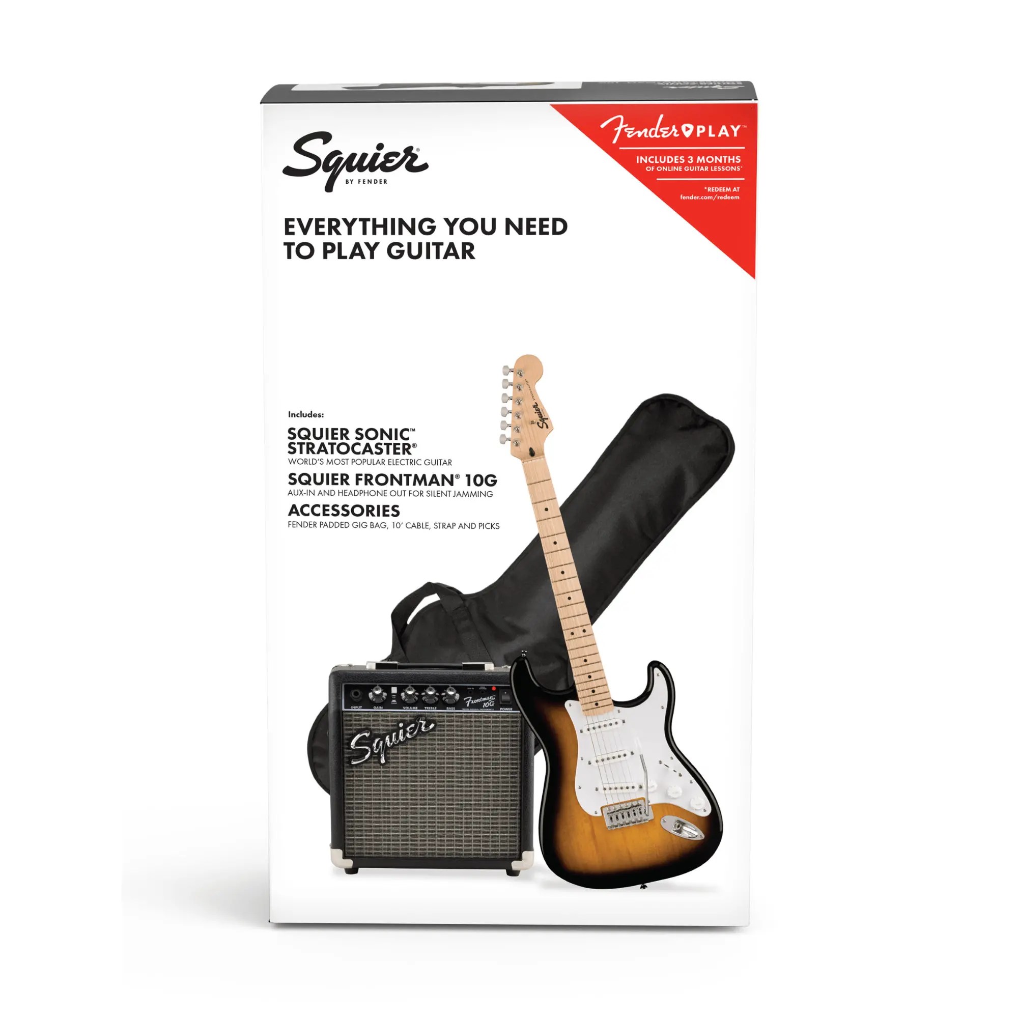 Squier Sonic Stratocaster Pack 2-Color Sunburst Guitarra Electrica