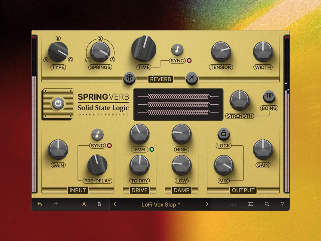SpringVerb by SSL: Unmistakable Spring Reverb Vibe + Mid/High Frequency Control (2026)
