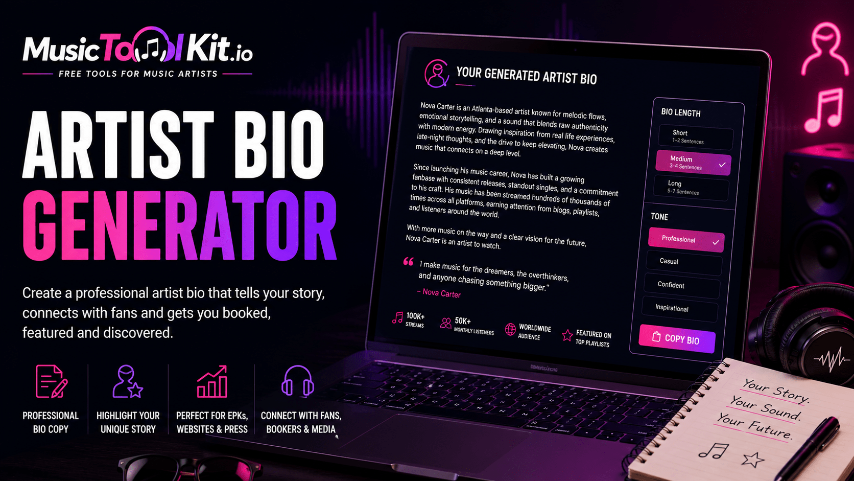 Free Artist Bio Generator
