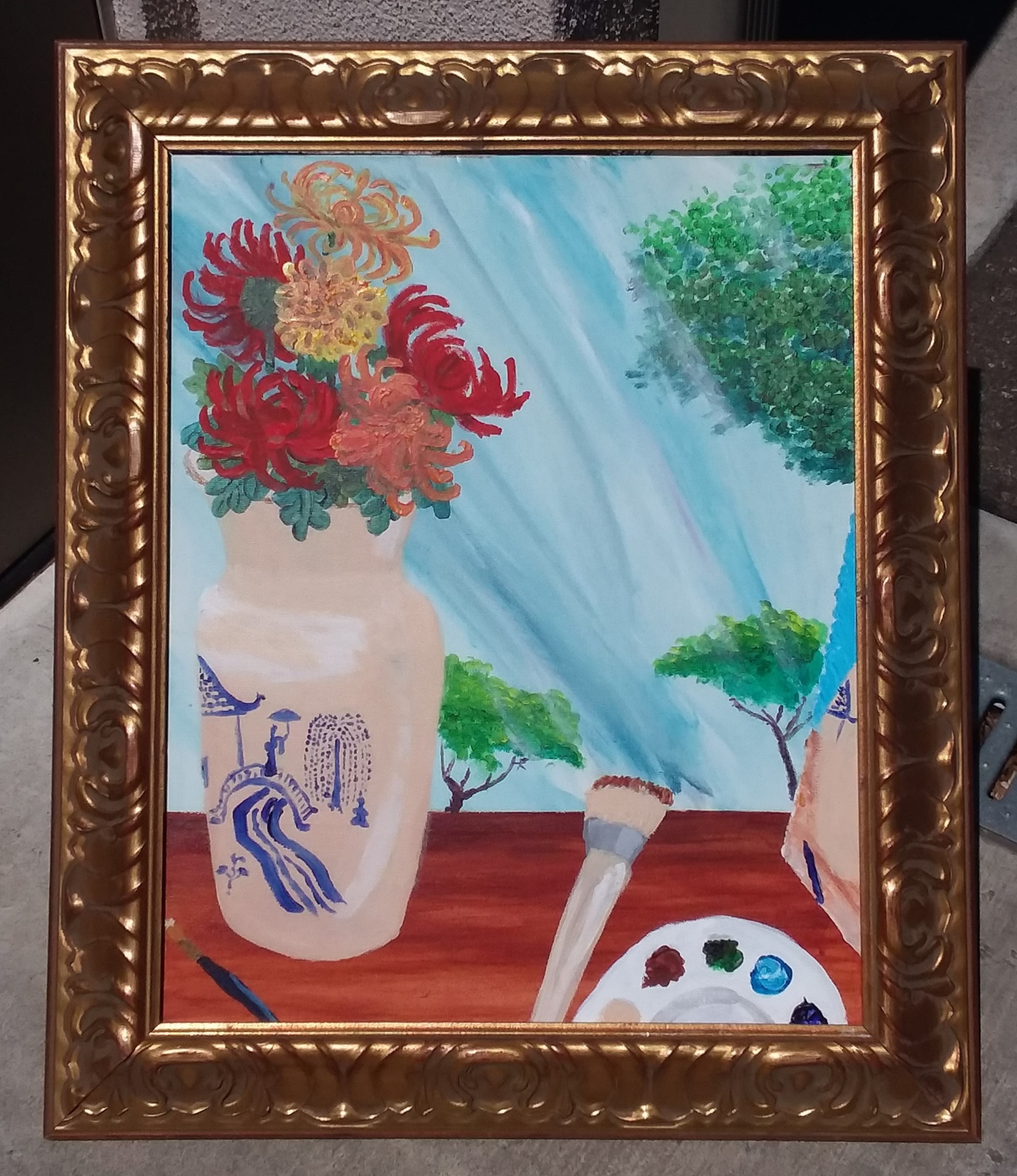 Recursive Still Life - Acrylic on Canvas size: 16" x 20" by Helen Krummenacker