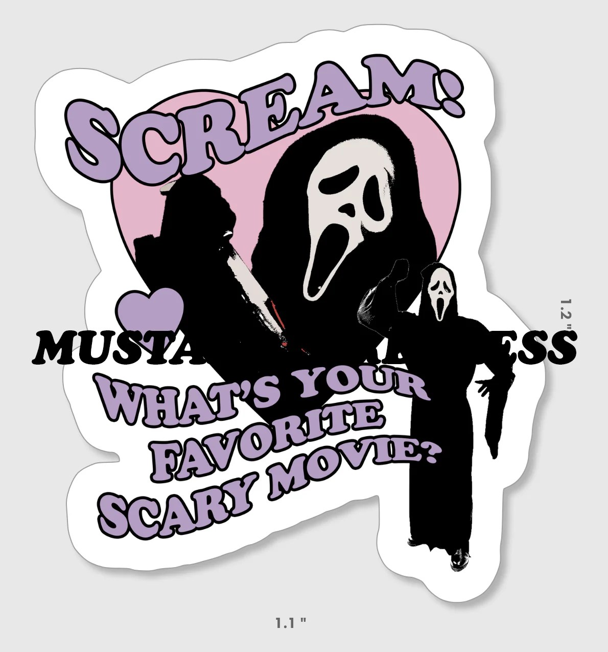Scream Mini Sticker Mustardyardpress