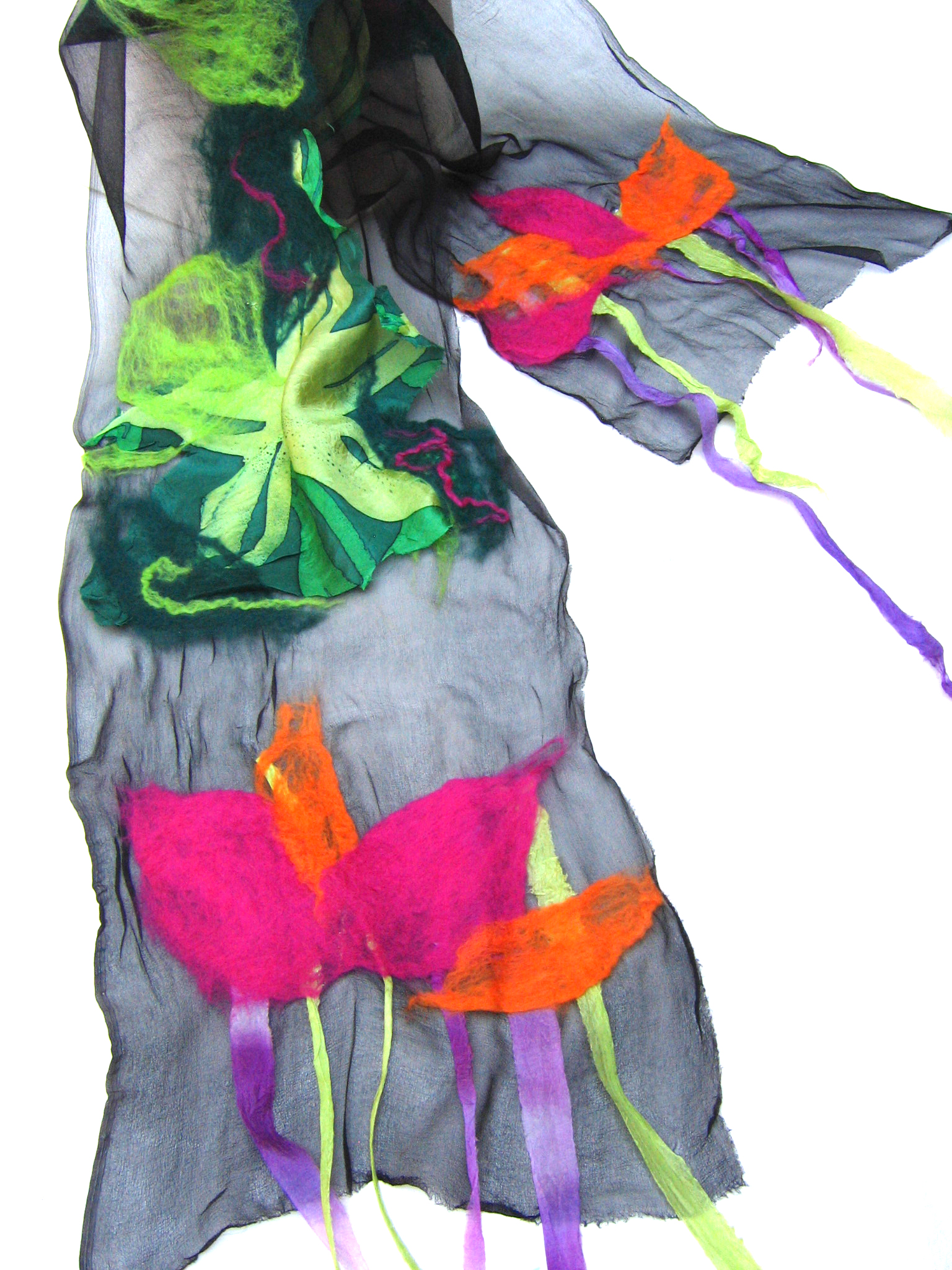 Fular de seda y lana