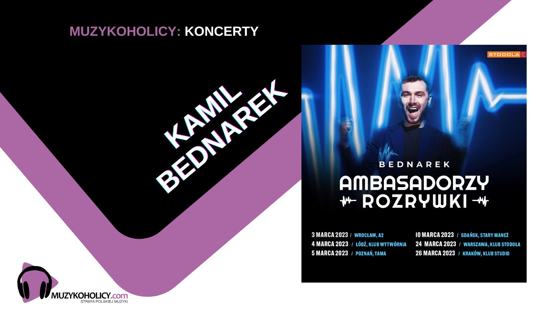 Kamil Bednarek zaprasza na klubowe koncerty w 2023 roku