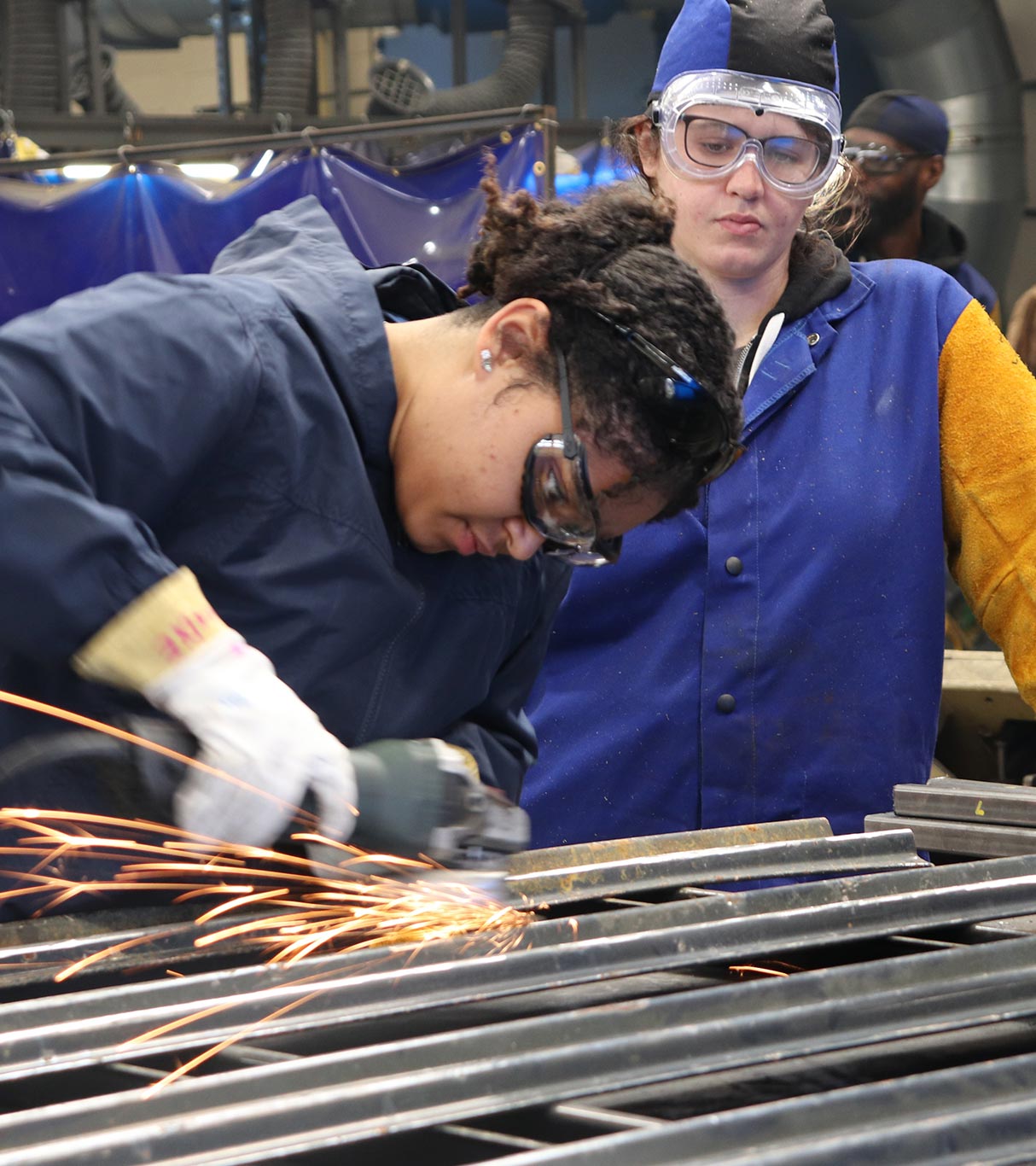 Woman welding