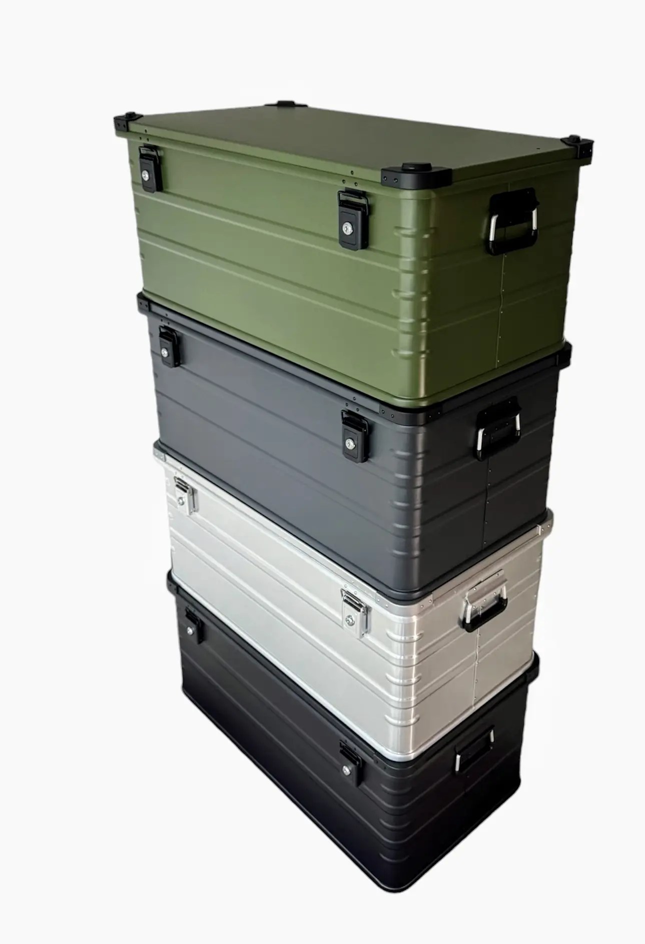 stocable aluminum boxes
