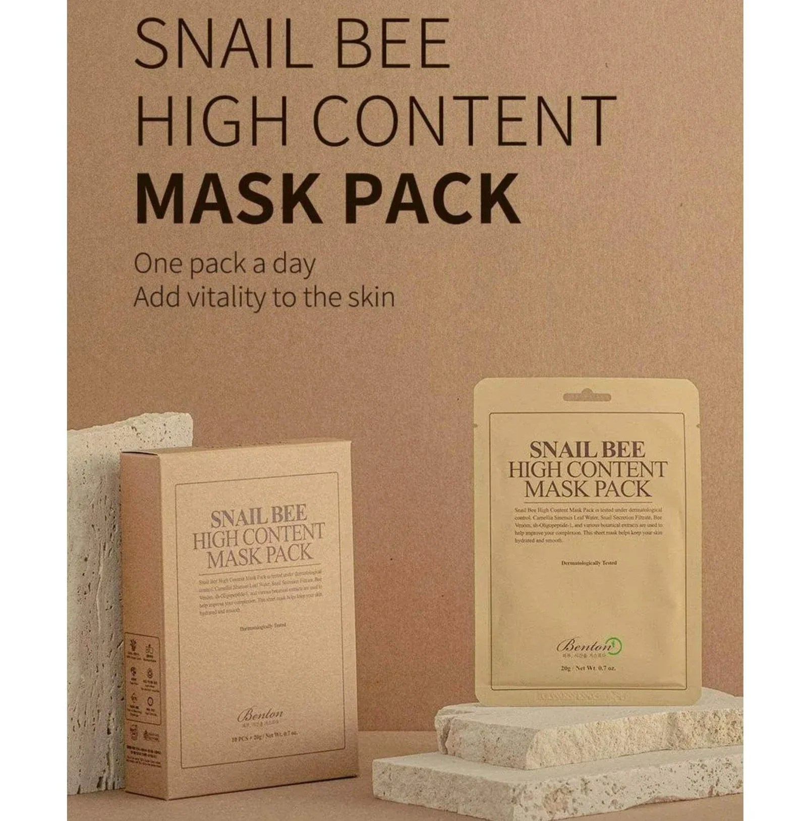 Benton - Snail Bee High Content Mask Pack 1pcs - Image 2