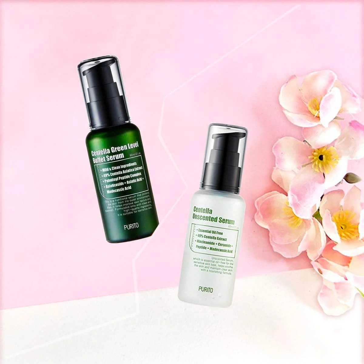 Purito Centella Serum 'Unscented' Version / Original 'Green Level Buffet' / Wonder Relief Centella Unscented Mini Kit - NEW Purito Seoul - 60ml/60g -Skincare Sensitive skin - Image 2