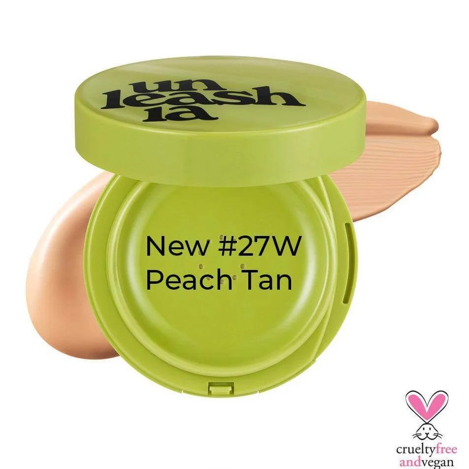 UNLEASHIA - Satin Wear Healthy-Green Cushion / Refill -15g Makeup Moisture Coverage Concealer Spf30 bakuchiol - Image 16
