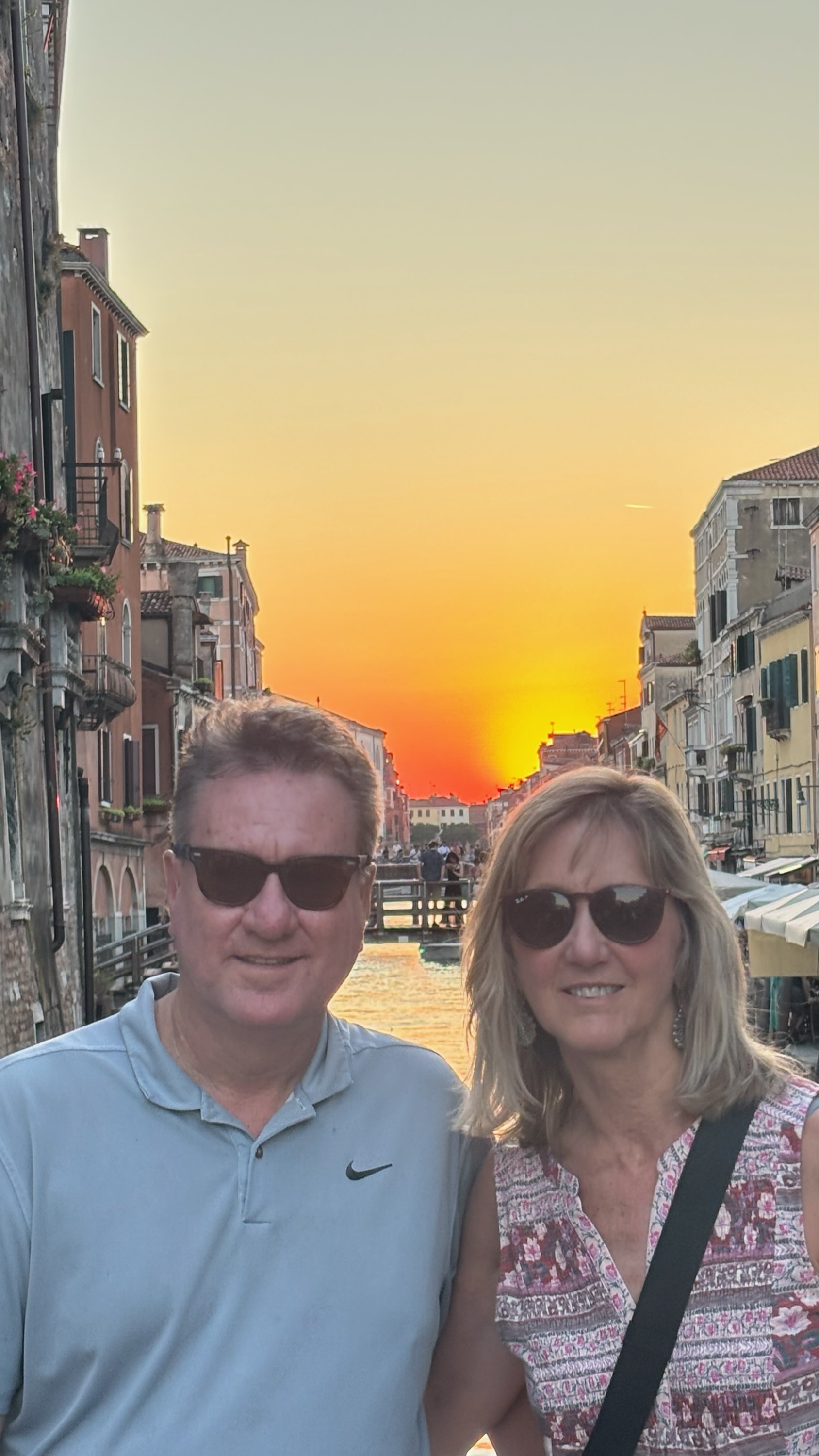 Sunset to the west Venice