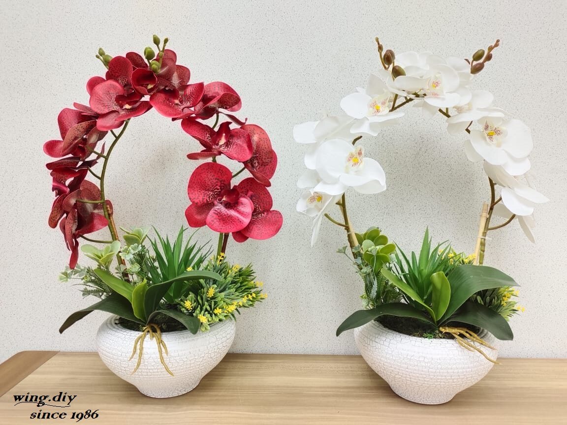 19 gubahan bunga plastik pasu tinggi. Artificial Flower Orchid Complete Set With Melamine Pot Bunga Orkid Gubahan Siap Dengan Pasu Melamine Lazada
