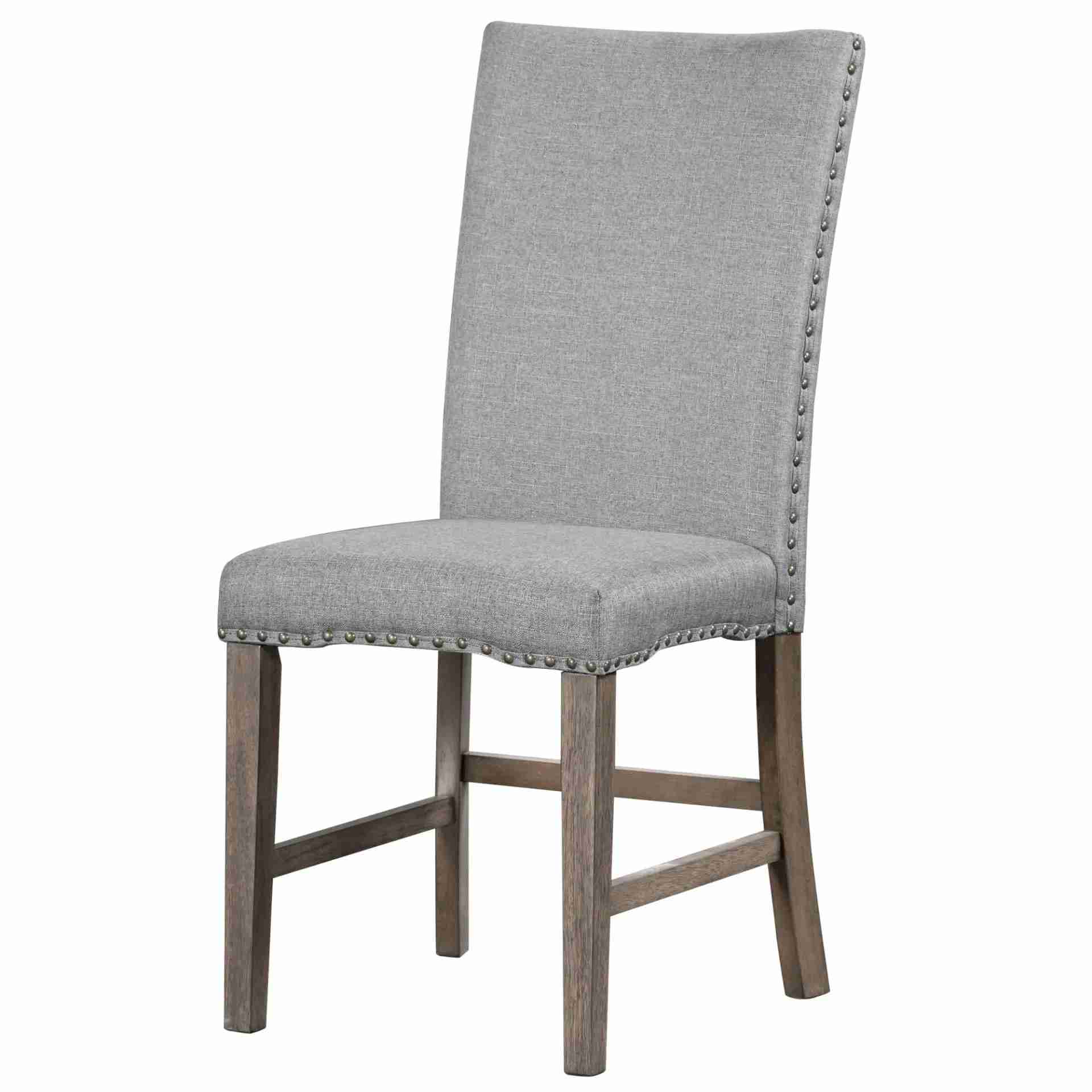Mid-Century Solid Wood 7-Piece Dining Table Set Extendable Kitchen Table Set with Upholstered Chairs and 12' Leaf for 6, Golden Brown+Gray Cushion