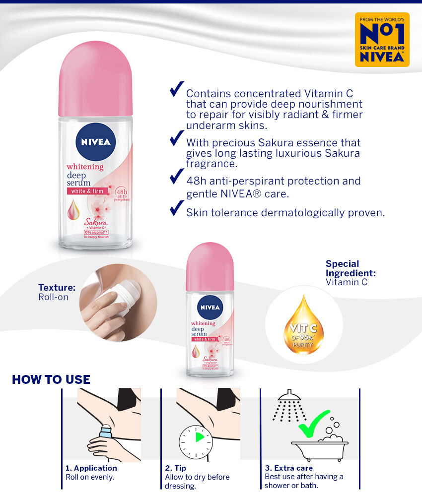 Nivea Deodorant Female Sakura Roll On 50ml