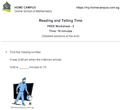 free pdf worksheets on reading and telling time with solution home campus