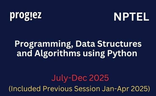 Programming, Data Structures And Algorithms Using Python Nptel All ...