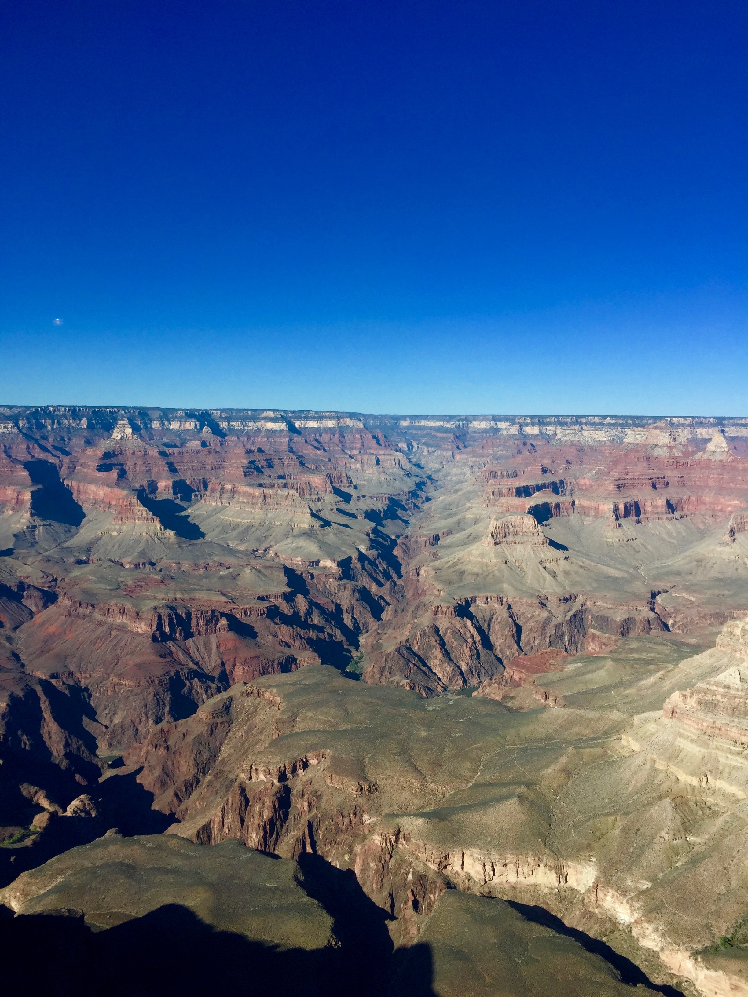 The Grand Canyon before sunset.