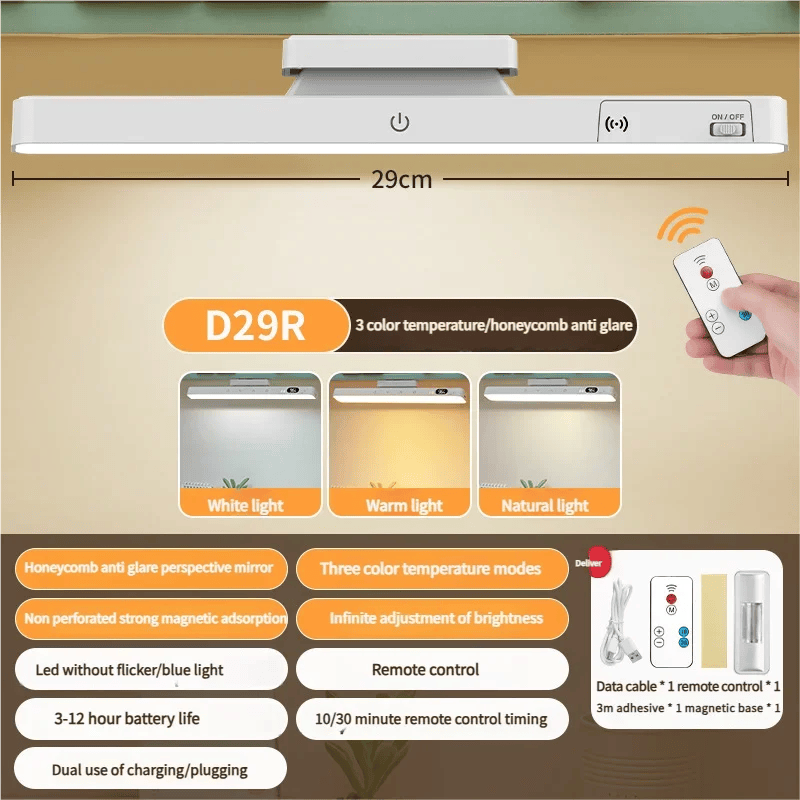Dokunmatik Masa Lambası Manyetik Masa Lambası Okuma Dolabı Aynası için Dahili Şarj Edilebilir Pil Başucu Şarj Edilebilir Gece Lambaları - AliExpress 39