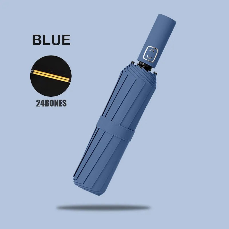 Büyük 24-Kemik Düz Renk Otomatik Şemsiye Işık Katlanabilir Geniş Format Açık Güneşlik UV Koruma Otomatik Şemsiye - AliExpress 15 - Görsel 14