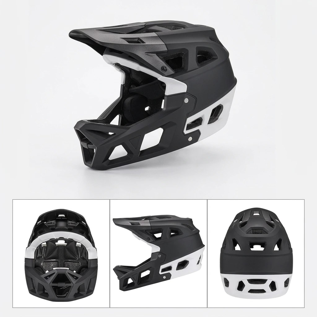 Erkekler ve Kadınlar İçin Dağ Bisikleti Tam Yüz Kaskı, Yetişkin İniş Bisikleti DH Enduro Trail Sürüş Bisikleti MTB Kaskı - AliExpress 15