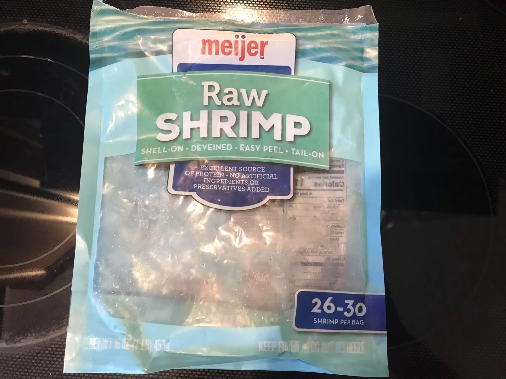 Raw Shrimp Size