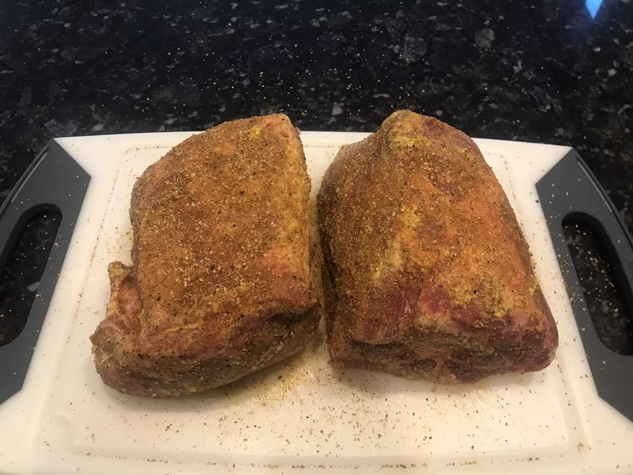 Pork Shoulder, Mustard & Raging River by Dizzy Pig