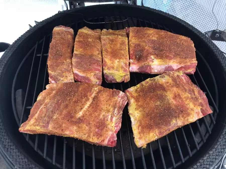 Place the ribs directly on the cooking grate bone side down and cook for 2 hours. How To Smoke Beef Back Ribs On The Big Green Egg Dino Beef Bones My Backyard Life