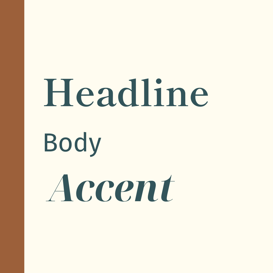 Visual brand font style examples